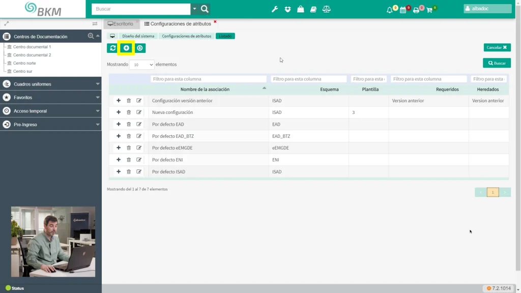 Añadir asociación de configuración en BKM