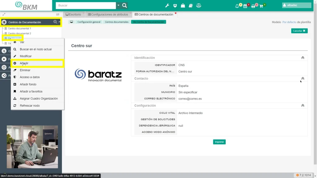 Añadir documento a BKM